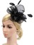 2xlady Çiçek Fascinator Şapka 1920S Gelin Kafa Kokteyl Parti Siyah (Yurt Dışından) 5