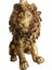 Oturan Aslan Figürü Heykel/gold 42CM 1