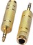 6.3mm Dişi To 3.5mm Stereo Erkek Çevirici Metal Gold Jak 3