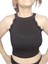 Siyah Dantel Detaylı Halter Yaka Crop 1