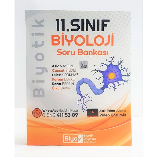 Biyotik Yayınları 11.Sınıf 2023 Biyoloji Soru Bankası Kitabı