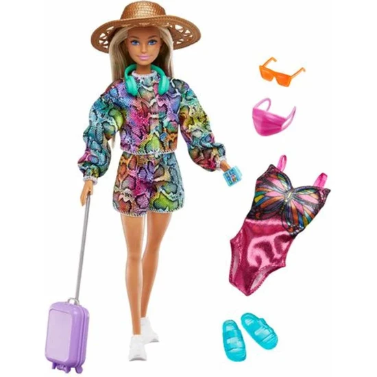 Barbie Tatile Gidiyor Bebeği HGM54