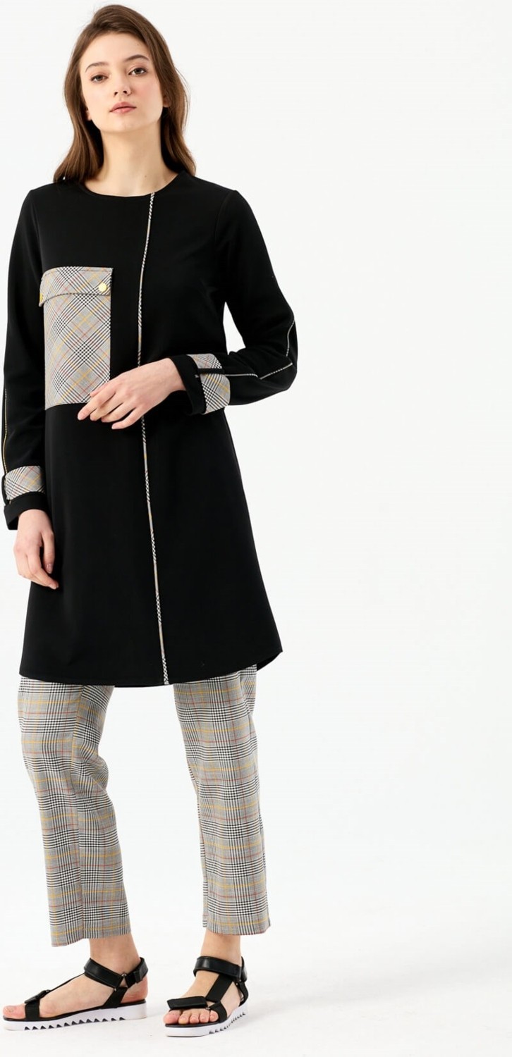 Esswaap Beli Lastikli ve Bağcıklı Pantolon Safran görsel 2