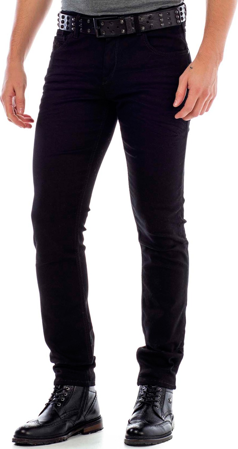 Cipo & Baxx CD319A Siyah Slim Fit Rahat Erkek Jean Kot Pantolon görsel 3