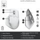 Logitech MX Master 3S Performans 8.000 DPI Optik Sensörlü Sessiz Kablosuz Mouse - Beyaz
