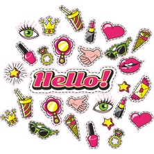 Steep Rock Design Makyaj Etiket Seti / Laptop Notebook Kask Valiz Defter Sticker Seti