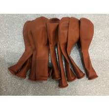 Deniz Party Store Yanık Turuncu Retro Latex Balon 10 Adet