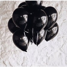 Deniz Party Store Pastel Siyah Latex Balon 10 Adet