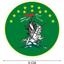 Anahtarlık Sepeti Nart Sosruko Color Sticker Etiket Yeşil - 9 cm