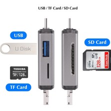 Flagen Type-C USB Micro USB 3 In 1 Telefonbilgisayar Uyumlu Otg Kart Okuyucu Çevirici Hub