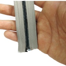 Hobizubi Çanta Fermuarı - Metal Diş - Gri - 10 Adet