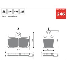 Işıklar Gold Ad 246 Fren Balata Sinter Metal