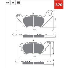 Işıklar Gold Ad 370 Fren Balata Sinter Metal