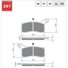 Işıklar Gold K5 261 Fren Balata Sinter Metal