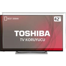Best Ekran Toshıba 42WL863 Tv Ekran Koruyucu - Toshiba 42" Inç Kırılmaz cam Koruyucu