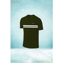 Poseidon Storm Büyük Beden Erkek Haki  Dri-Fit Kumaş Düz Kısa Kol Konforlu Tişört  (4xl- 10XL)