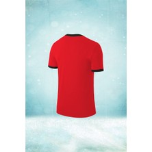 Poseidon Storm Erkek Kırmızı Dri-Fit Kumaş Rahat Günlük Sporcu Konforlu T-Shirt S-3xl