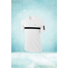 Poseidon Storm Büyük Beden Erkek Beyaz Dri-Fit Kumaş Baskısız Yuvarlak Yaka Kısa Kol T-Shirt  (4xl- 10XL)