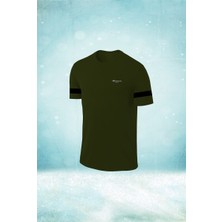 Poseidon Storm Büyük Beden Erkek Haki  Dri-Fit Kumaş Spor Için Konforlu  Kısa Kol T-Shirt    (4xl- 10XL)