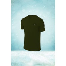 Poseidon Storm Büyük Beden Erkek Haki Dri-Fit Kumaş Yürüyüş ve Koşu Için Konforlu  Kısa Kol T-Shirt    (4xl- 10XL)