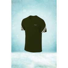 Poseidon Storm Büyük Beden Erkek Haki Dri-Fit Kumaş Yürüyüş ve Koşu Için Konforlu  Kısa Kol T-Shirt   (4xl- 10XL)