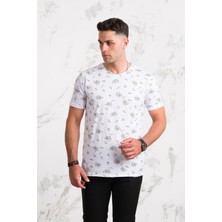 Akçaylar Slimfit Baskılı Pamuklu Erkek Penye T-Shirt