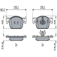 BOSCH 0986424021 On Fren Balatasi Clio IV Logan II Sandero II (Bombeli) Uzun Tip (WA112362A)
