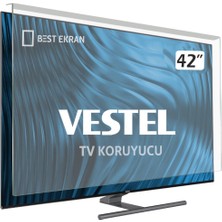 Best Ekran Vestel 42PF9060 Tv Ekran Koruyucu - Vestel 42" Inç 106 Ekran Şeffaf Koruma Paneli
