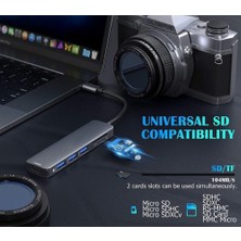 Daytona Ch-13 Type-C To 3*usb 3.0 4K Hd HDMI Sd Tf Kart Girişli Çevirici Adaptör