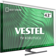 Best Ekran Vestel 43F8500 Tv Ekran Koruyucu - Vestel 43" Inç Tv Ekran Koruyucu Şeffaf Paneli