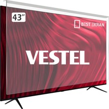 Best Ekran Vestel 43FB1907 Tv Ekran Koruyucu - Vestel 43" Inç Ekran Koruyucu Şeffaf Paneli