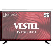 Best Ekran Vestel 43UD8370 Tv Ekran Koruyucu -Vestel 43" Inç Tv Ekran Koruyucu Şeffaf Paneli