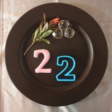3D Sepetim Iki 2 Rakam Kurabiye Kalıbı 80 x 62 x 15 mm