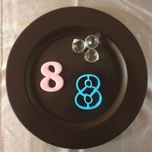 3D Sepetim Sekiz 8 Rakam Kurabiye Kalıbı 80 x 61 x 15 mm