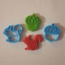 3D Sepetim Sincap Kurabiye Kalıbı 84 x 84 x 12 mm