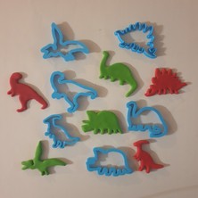 3D Sepetim Dino Set Kurabiye Kalıbı 118 x 71 x 12 mm