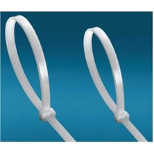 Hagiki 50 Adetli 37 cm Kablo Bağı Beyaz Plastik Kelepçe 3,6 x 370 mm Cırt Kelepçe