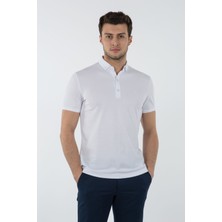 Wemsey Erkek Slim Fit Pike T-Shirt 40812126 Beyaz