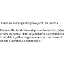 Oto Pandami Volkswagen Caddy 2003-2020 Siyah Püsküllü Baklava Desenli Torpido Göğüs Örtüsü