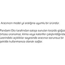 Oto Pandami Toyota Corolla 2014-2018 Gri Püsküllü Baklava Desenli Torpido Göğüs Örtüsü