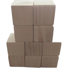 Valorin Ahşap Küp 4cm 10'lu Set