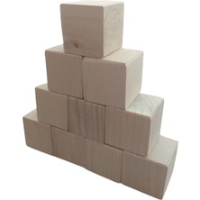 Valorin Ahşap Küp 4cm 10'lu Set