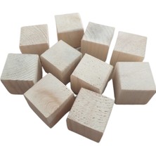 Valorin Ahşap Küp 4cm 10'lu Set