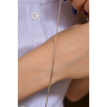 Papatya Silver 925 Ayar Gümüş Üç Renk Kaplama Forse Zincir Bileklik