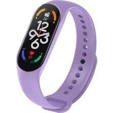 Kyver Xiaomi Mi Band 7 ile Uyumlu Silikon Kordon Lila