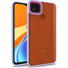 Kvy Xiaomi Redmi 9c Renkli Kenarlı Parlak Flora Kılıf