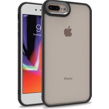 Kvy Iphone 7 Plus Renkli Kenarlı Parlak Flora Kılıf + Ekran Koruyucu