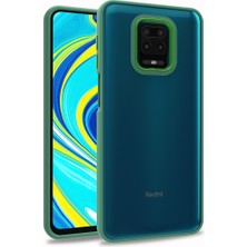 Kvy Xiaomi Redmi Note 9s Renkli Kenarlı Parlak Flora Kılıf + Ekran Koruyucu