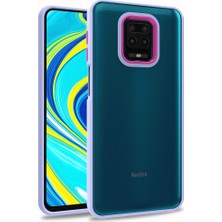 Kvy Xiaomi Redmi Note 9s Renkli Kenarlı Parlak Flora Kılıf + Ekran Koruyucu