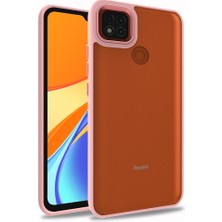 Kvy Xiaomi Redmi 9c Renkli Kenarlı Parlak Flora Kılıf + Ekran Koruyucu